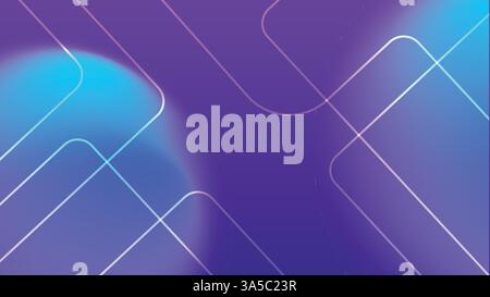 Moderner abstrakter Vektorhintergrund in Blau und Lila mit geometrischen Linien. Perfekt für technische, geschäftliche oder futuristische Designs. Stock Vektor