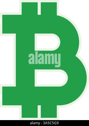 Bitcoin-Symbol Symbol Kryptowährungssymbol. Stock Vektor