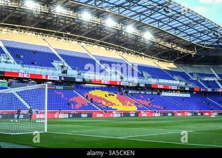 Harrison, Usa. März 2025. Harrison, NJ, USA, 22. März 2025: Sports Illustrated Stadium vor dem Major League Soccer Match zwischen New York Red Bulls und Toronto FC im Sports Illustrated Stadium in Harrison, NJ United States (NUR REDAKTIONELLE VERWENDUNG). (Rebekah Wynkoop/SPP) Credit: SPP Sport Press Photo. /Alamy Live News Stockfoto