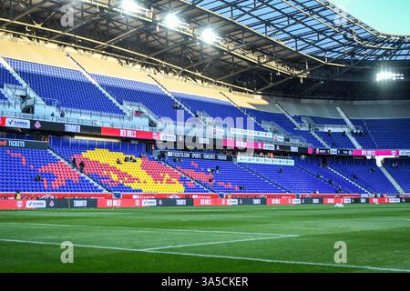 Harrison, Usa. März 2025. Harrison, NJ, USA, 22. März 2025: Sports Illustrated Stadium vor dem Major League Soccer Match zwischen New York Red Bulls und Toronto FC im Sports Illustrated Stadium in Harrison, NJ United States (NUR REDAKTIONELLE VERWENDUNG). (Rebekah Wynkoop/SPP) Credit: SPP Sport Press Photo. /Alamy Live News Stockfoto