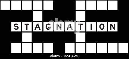 Alphabet-Buchstabe in Wortschagnation auf Kreuzworträtsel-Hintergrund Stock Vektor