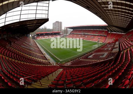 LONDON, UK - 21. März 2025: General View of the Valley. Heimstadion von Charlton Athletic Credit Keith Gillard/Alamy Live News Stockfoto