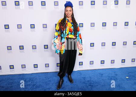 CENTURY CITY, LOS ANGELES, KALIFORNIEN, USA - 22. MÄRZ: Blair Imani kommt 2025 zum Los Angeles Dinner der Menschenrechtskampagne, das am 22. März 2025 im Fairmont Century Plaza in Century City, Los Angeles, Kalifornien, USA stattfindet. (Foto: Xavier Collin/Image Press Agency) Stockfoto