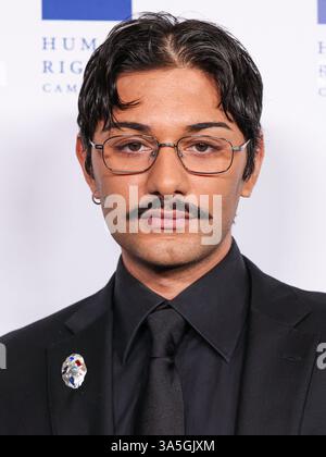 Century City, Usa. März 2025. CENTURY CITY, LOS ANGELES, KALIFORNIEN, USA - 22. MÄRZ: Mark Indelicato kommt zum Los Angeles Dinner der Menschenrechtskampagne 2025, das am 22. März 2025 im Fairmont Century Plaza in Century City, Los Angeles, Kalifornien, USA stattfindet. (Foto: Xavier Collin/Image Press Agency) Credit: Image Press Agency/Alamy Live News Stockfoto