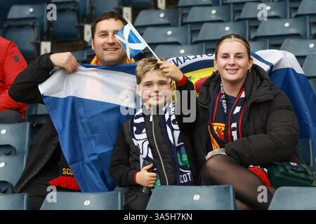 Hampden Park, Glasgow, Großbritannien. März 2025. UEFA Nations League Play offs International Football, Second Leg, Schottland gegen Griechenland; Schottland Fans Credit: Action Plus Sports/Alamy Live News Stockfoto