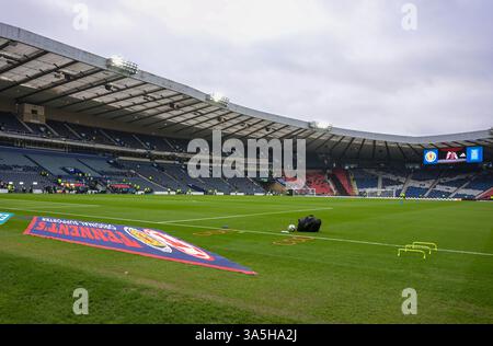 Glasgow, Großbritannien. März 2025. Hampden Park während des Spiels der UEFA Nations League im Hampden Park, Glasgow. Der Bildnachweis sollte lauten: Neil Hanna/Sportimage Credit: Sportimage Ltd/Alamy Live News Stockfoto