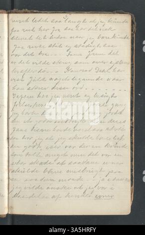 OLE E. Rølvaag Tagebuch von 1896 beschreibt seine Reise von Donna, Norwegen nach Amerika. Er hebt seine persönlichen Erfahrungen und Überlegungen zur frühzeitigen Einwanderung hervor. Stockfoto