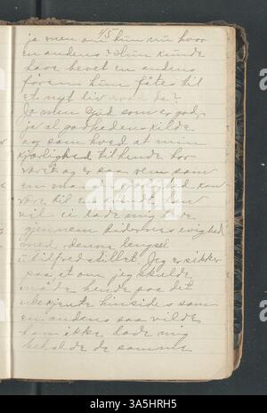 OLE E. Rølvaag Tagebuch von 1896 beschreibt seine Emigration aus Donna, Norwegen, in die Vereinigten Staaten. Dieses erhaltene Tagebuch, das Teil des Archivs der Norwegisch-Amerikanischen Historischen Vereinigung ist, bietet wertvolle Einblicke in die Erfahrung und Migration von Emigranten im späten 19. Jahrhundert. Stockfoto