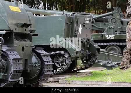 Ho-Chi-Minh-Stadt, Vietnam - 3. Januar 2023: Die patton-Panzer der US-Armee M48 sind im war Remnants Museum zu sehen. Stockfoto