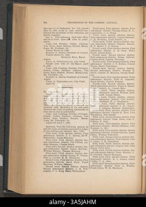 Die Beratungen des Gemeinsamen Rates von 1886 bieten einen wichtigen historischen Überblick über die politische und gesetzgeberische Landschaft des Heiligen Paulus in diesem Jahr. Stockfoto
