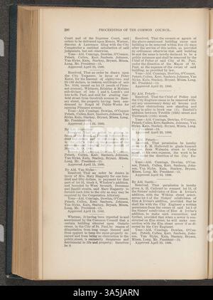 Die Beratungen des Gemeinsamen Rates von 1886 dokumentieren wichtige politische und legislative Entscheidungen, die sich auf die Regierungsführung und die Stadtplanung von St. Paul auswirkten. Stockfoto