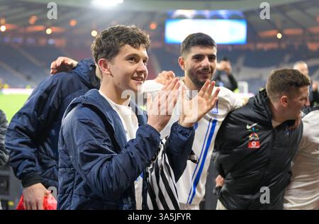 Glasgow, Großbritannien. März 2025. Konstantinos Karetsas von Griechenland während des Nations League-Spiels im Hampden Park, Glasgow. Der Bildnachweis sollte lauten: Neil Hanna/Sportimage Credit: Sportimage Ltd/Alamy Live News Stockfoto