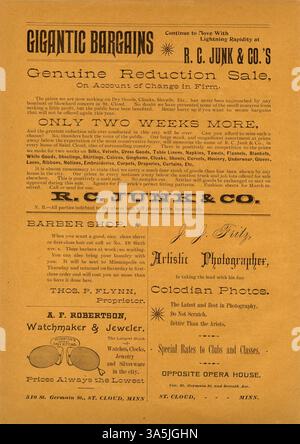 Die Ausgabe der Normalia von der St. Cloud State University im Februar 1893 präsentiert akademische Artikel über die öffentliche Bildung, einschließlich eines Berichts über den Besuch des Campus und eine Inspektion des neuen Flügels von Old Main. Stockfoto