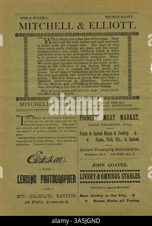 Die Juni 1893 Ausgabe von *The Normalia*, der wissenschaftlichen Zeitschrift der St. Cloud State University, enthält Artikel von Fakultäten und Studenten über öffentliche Bildung, Campus-Veranstaltungen und Alumni, mit Schwerpunkt auf dem Beginn des Jahres 1893. Stockfoto