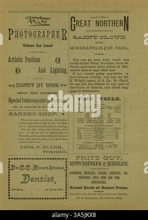 Die 1893 erschienene Ausgabe der Normalia von der St. Cloud State University enthält Zeitschriftenartikel über öffentliche Bildung, Literatur und Philosophie. Zu den bemerkenswerten Artikeln gehören eine Analyse von Miltons Comus und Emersons Essay on Behavior. Stockfoto