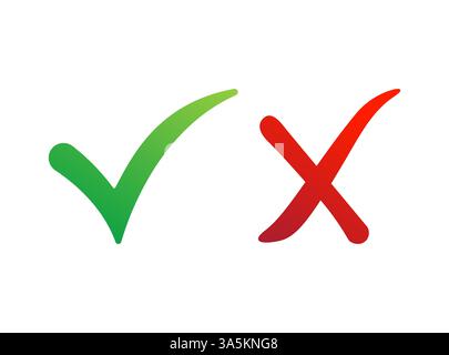 Häkchen Sie das Häkchen des rechten Symbols. Symbol für Webdesign. Aktivieren Sie das Symbol für das Markieren des Vektors. Einfaches, modernes Design Stock Vektor