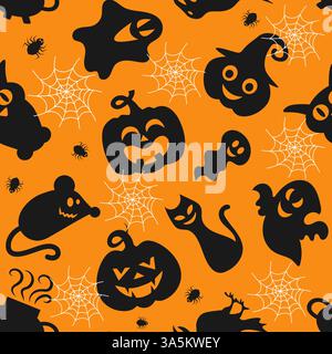 Halloween-Muster mit Fledermäusen Stock Vektor