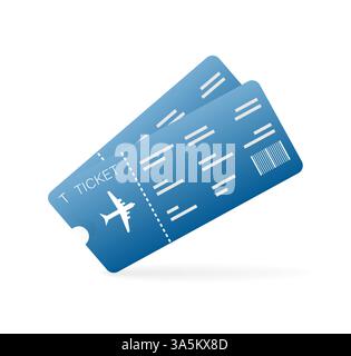 Tickets in flachem Stil, tolles Design für jeden Zweck. Vektorvorlage. Einfache dünne Ausführung. Stock Vektor