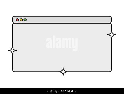 Illustration Design UI Fenster App Computer Stock Vektor
