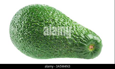 Isolierte grüne Avocado auf weiß Stockfoto