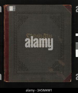 Der „Standard Atlas of Blue Earth County, Minnesota“ enthält ein Buch mit Dörfern, Städten und Townships, Karten, Verzeichnissen, und Geschäftsanzeigen, die einen detaillierten Überblick über die Geografie und Geschichte des Bezirks bieten. Stockfoto