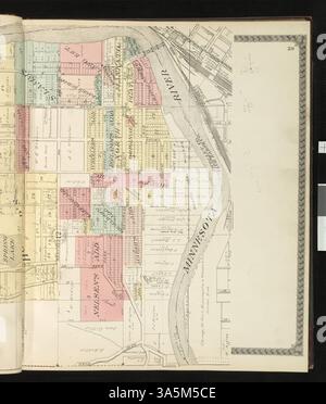 Mit detaillierten Karten der Städte, Dörfer und Townships im Blue Earth County enthält dieser atlas auch Geschäftsverzeichnisse, Daten der US-Landvermessung und Fotos lokaler Beamter und Einwohner. Stockfoto