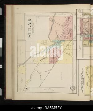 Mit detaillierten Plattkarten der Dörfer, Städte und Townships von Blue Earth County enthält dieser atlas auch Geschäftsverzeichnisse, Daten des US-Landverzeichnisses sowie Fotos lokaler Beamter und Gebäude. Stockfoto