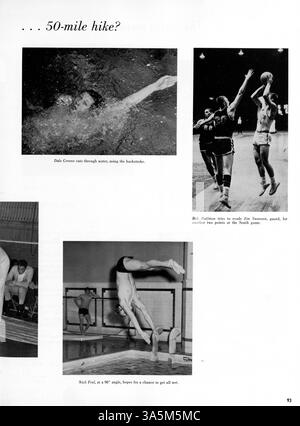 Das Jahrbuch 1963 Tradewind erfasst die akademischen und außerschulischen Aktivitäten der Schüler während des Schuljahres 1962-1963. Sie hebt die Beiträge afroamerikanischer Schüler zur Gestaltung der Kultur und Entwicklung der Schule hervor. Stockfoto