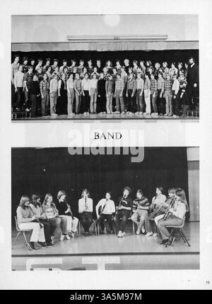 Das 1979 Minnetonka East Jr. Das High Yearbook zeichnet die wichtigsten Ereignisse des Schuljahres 1978-1979 auf und beleuchtet das Leben der Schüler, die Leichtathletik und die Vereine. Stockfoto