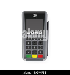 Vektorabbildung mit Klemme auf weißem Hintergrund. Modell für Konzeptdesign. Isolierte Vektordarstellung. Zahlung im Online-Shop. Stock Vektor