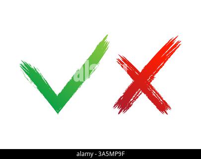 Häkchen Sie das Häkchen des rechten Symbols. Symbol für Webdesign. Aktivieren Sie das Symbol für das Markieren des Vektors. Einfaches, modernes Design. Stock Vektor