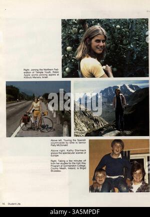 Dieses Robbinsdale High School Jahrbuch von 1980 erfasst die wichtigsten Ereignisse, das Leben der Schüler und die akademischen Leistungen des Schuljahres 1979-1980, einschließlich Leichtathletik, Clubs und Schulaktivitäten. Stockfoto