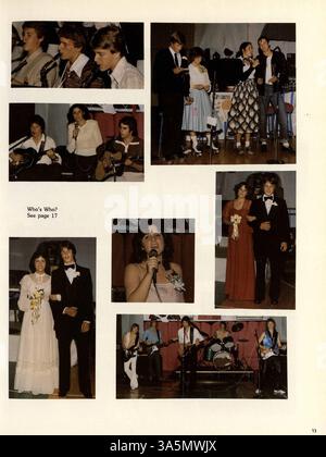 Das Jahrbuch 1980 „Pieces of Eighty“ dokumentiert die Leistungen der Schüler, sportliche Highlights, Vereinsaktivitäten und Beiträge der Lehrkräfte während des Schuljahres 1979-1980 an der Park Center High School. Stockfoto