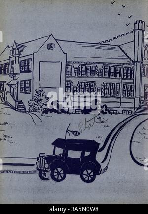 Dieses Jahrbuch 1954 von Northrop Collegiate dokumentiert das Schuljahr und hebt Schüler, Dozenten, Vereine, Leichtathletik, und andere wichtige Ereignisse auf der Highschool. Stockfoto