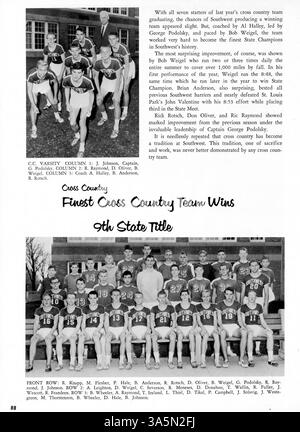 Das Wagistanian Jahrbuch von der Southwest High School fängt das Wesen des Schuljahres 1962-1963 ein und zeigt die Schüler, Dozenten, Vereine, Leichtathletik, und andere Schulaktivitäten. Stockfoto