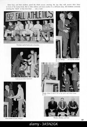 Das Wagistanian Jahrbuch 1963 der Southwest High School fängt das wesentliche des Schuljahres 1962-1963 ein, einschließlich akademischer, sportlicher und außerschulischer Highlights. Stockfoto