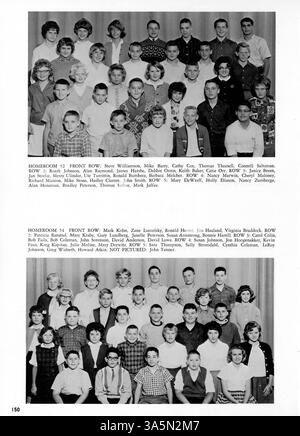 Das Wagistanian Jahrbuch 1963 der Southwest High School fängt das Wesen des akademischen Jahres 1962-1963 ein und zeigt Schüler, Lehrer, Vereine, Leichtathletik, und bemerkenswerte Schulveranstaltungen. Stockfoto