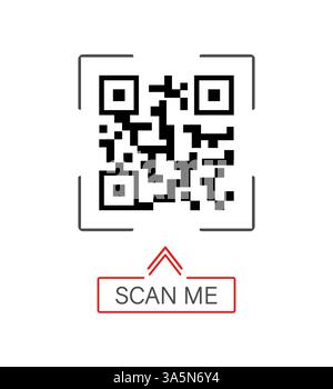 Scannen in flacher Form auf weißem Hintergrund. Infografik für flache Vektoren. Online-Zahlung. Telefonsymbol. Stock Vektor