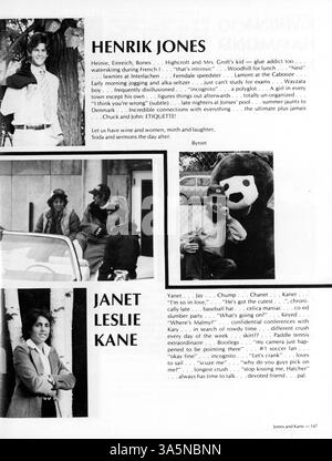 In dieser Ausgabe des Blake Yearbook, „Reflections“, werden wichtige Schülerleistungen, Vereine, sportliche Veranstaltungen und unvergessliche Momente aus dem Schuljahr 1978-1979 vorgestellt. Stockfoto