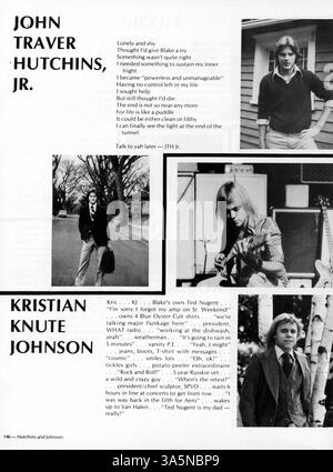 Die 1979 erschienene Ausgabe des Blake Yearbook, „Reflections“, zeigt die Schüler, Vereine, Leichtathletik und die wichtigsten Schulveranstaltungen aus dem akademischen Jahr 1978-1979. Stockfoto