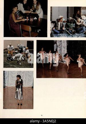 Das Hesperian Yearbook der West High School 1979 erfasst die Leistungen der Schüler, die Leichtathletik und die außerschulischen Aktivitäten während des Schuljahres 1978-1979 und gibt einen Überblick über das Schulleben. Stockfoto