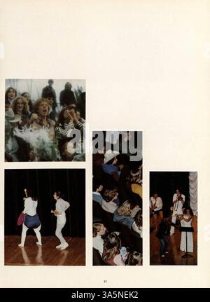 Diese Ausgabe des Hesperian Yearbook 1979 der West High School dokumentiert die Leistungen der Schüler in den Bereichen Akademik, Leichtathletik und außerschulische Aktivitäten im Schuljahr 1978-1979. Stockfoto