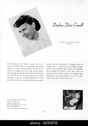 Das Tatler Yearbook 1955 dokumentiert die Aktivitäten, Studenten, Lehrkräfte und Veranstaltungen des Schuljahres 1954-1955 an der Northrop Collegiate School. Stockfoto