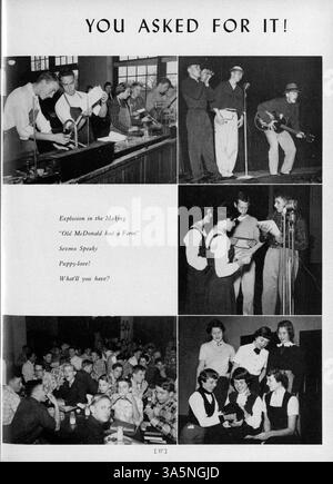 Diese Ausgabe des Washburn Yearbook „Wahian“ von 1952 deckt das Schuljahr 1951-1952 mit Schülerporträts, Lehrerprofilen, Leichtathletik, Clubs und anderen wichtigen Veranstaltungen an der Washburn High School ab. Stockfoto