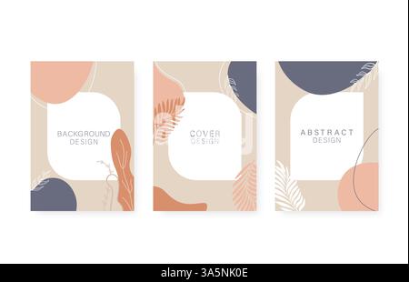 Abstrakte Karte mit trendigen abstrakten quadratischen Vorlagen. Minimales Design. Design-Werbeaktion. Vektor memphis. Werbebanner. Stock Vektor