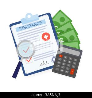 Visitenkarte mit Krankenkasse Männer Hand für medizinisches Design. Visitenkarte. Illustration der Vektorabwicklung. Stock Vektor