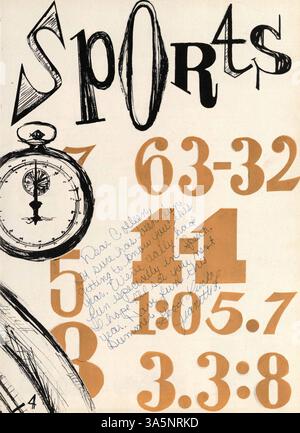 Das Echowan 1958 Jahrbuch der St. Louis Park High School dokumentiert die Erfahrungen von Schülern und Lehrkräften während des Schuljahres 1957-1958 mit Schwerpunkt auf Leichtathletik, Clubs und akademischen Leistungen im Hennepin County. Stockfoto