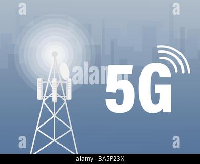5g-Netzwerktechnologie. Abstraktes Symbol. 3D-Vektor-Hintergrund. Heimnetzwerk. Geschäftskonzept. Abstrakter Hintergrund. Internet-Technologie. Stock Vektor