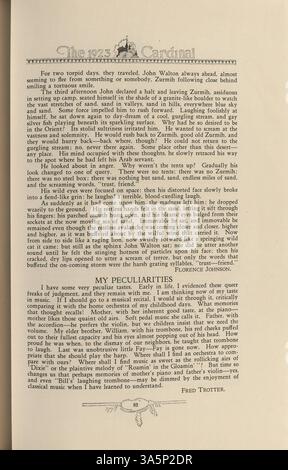 Die Ausgabe 1923 des Jahrbuchs „Cardinal“ der East High beleuchtet die akademischen und sportlichen Leistungen, Vereine und Schüleraktivitäten des Schuljahres 1922-1923 und bewahrt so wichtige Momente in der Schulgeschichte. Stockfoto