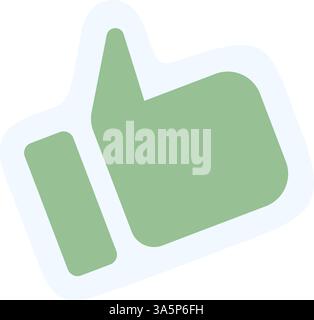 Aufkleber-Symbol Mit Daumen Hoch Stock Vektor